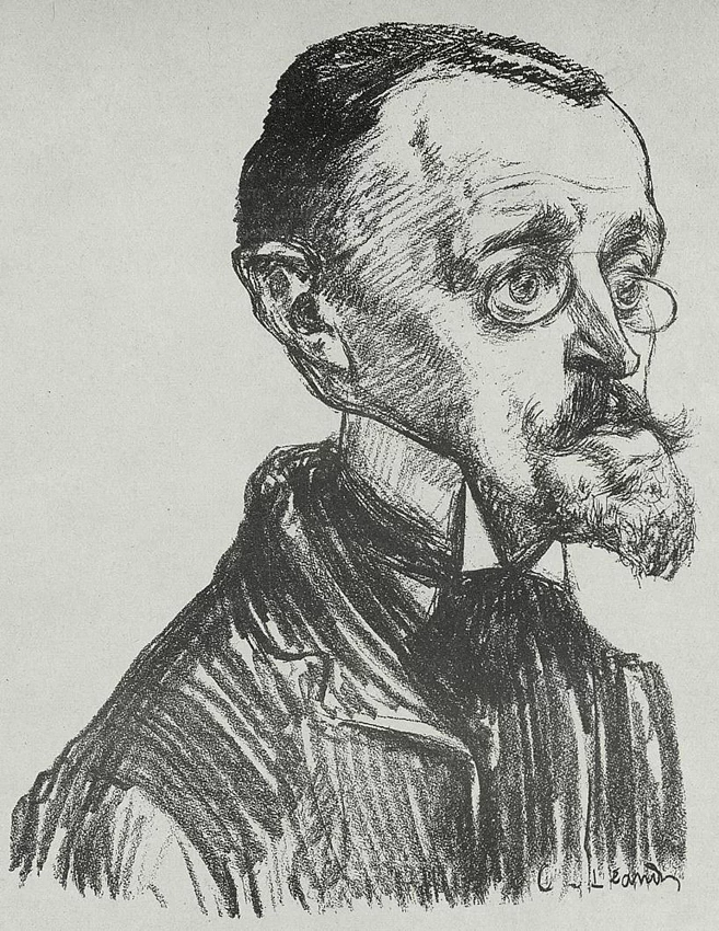 Charles Léandre - Ritratto di Dominique Bonnaud